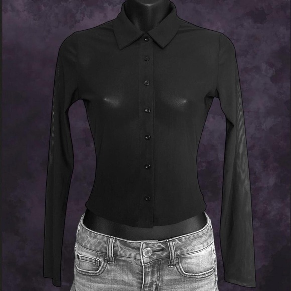 Garage Mesh Button Up - Picture 2 of 5